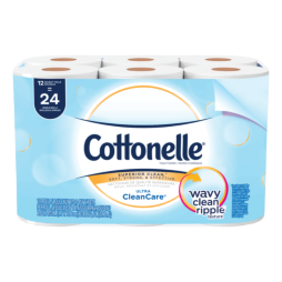 Cottonelle® Ultra Clean Care Bathroom Tissue 1-Ply White 170 Sheets Roll 12 Rolls Pack