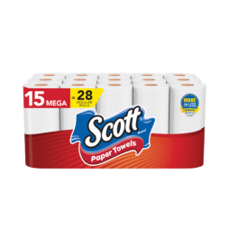 Scott® Choose-A-Sheet Kitchen Roll Paper Towel 1-Ply 102 Sheets Roll 15 Rolls Pack